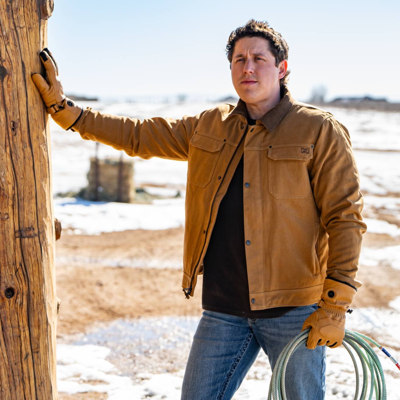 Alt View 4. Mobile Warming - Men's Ranch Heated Jacket - Tan.