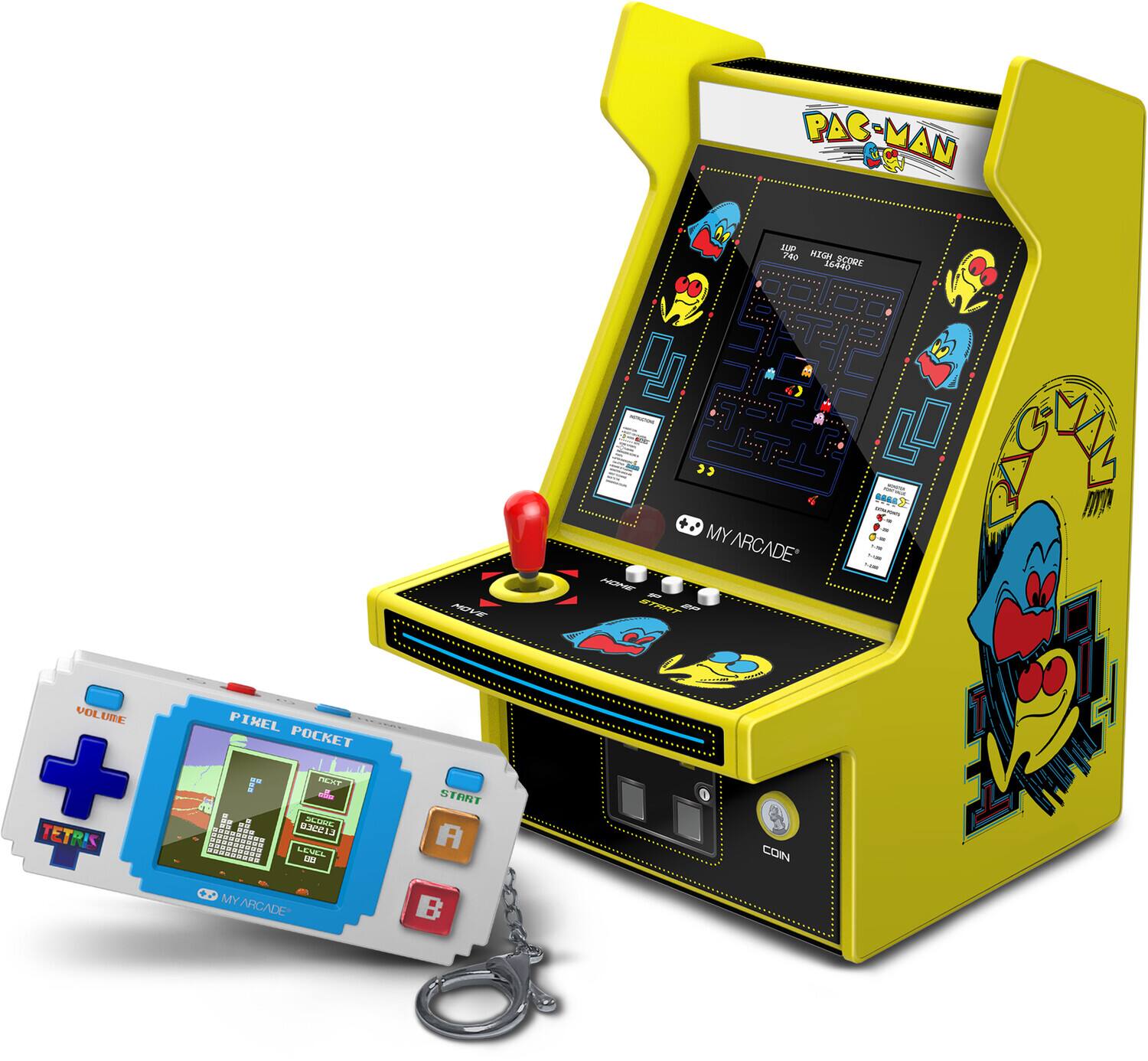 PAC-MAN C9  
740 HEON SCORE 26-463  
MOV 3  
MY ARCADE  
TETRIS PIXEL POCKET  
VOLUME  
MY ARCADE  
COIN