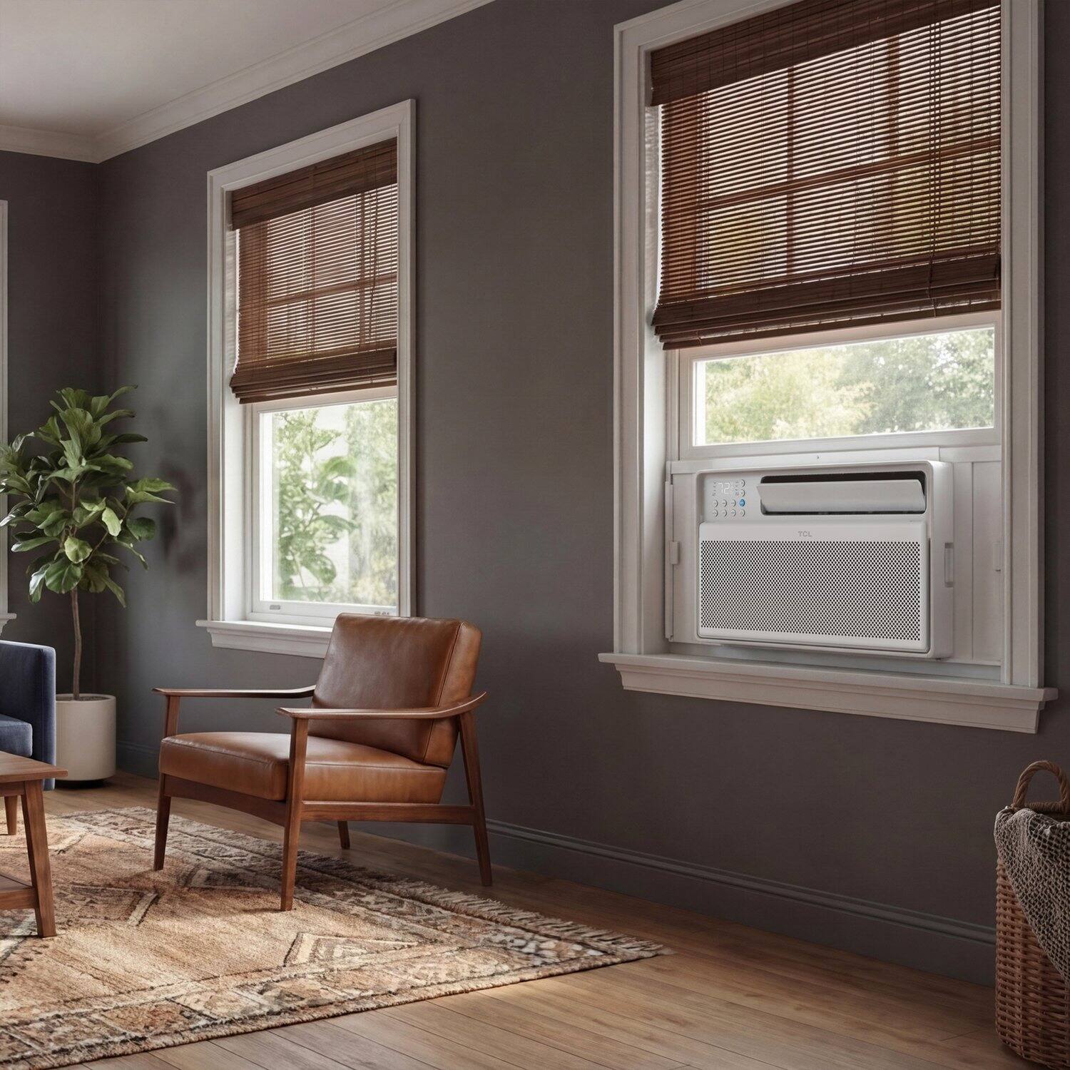 Alt View 25. TCL - 550 Sq. Ft. 12,000 BTU Smart Inverter Window Air Conditioner - White.