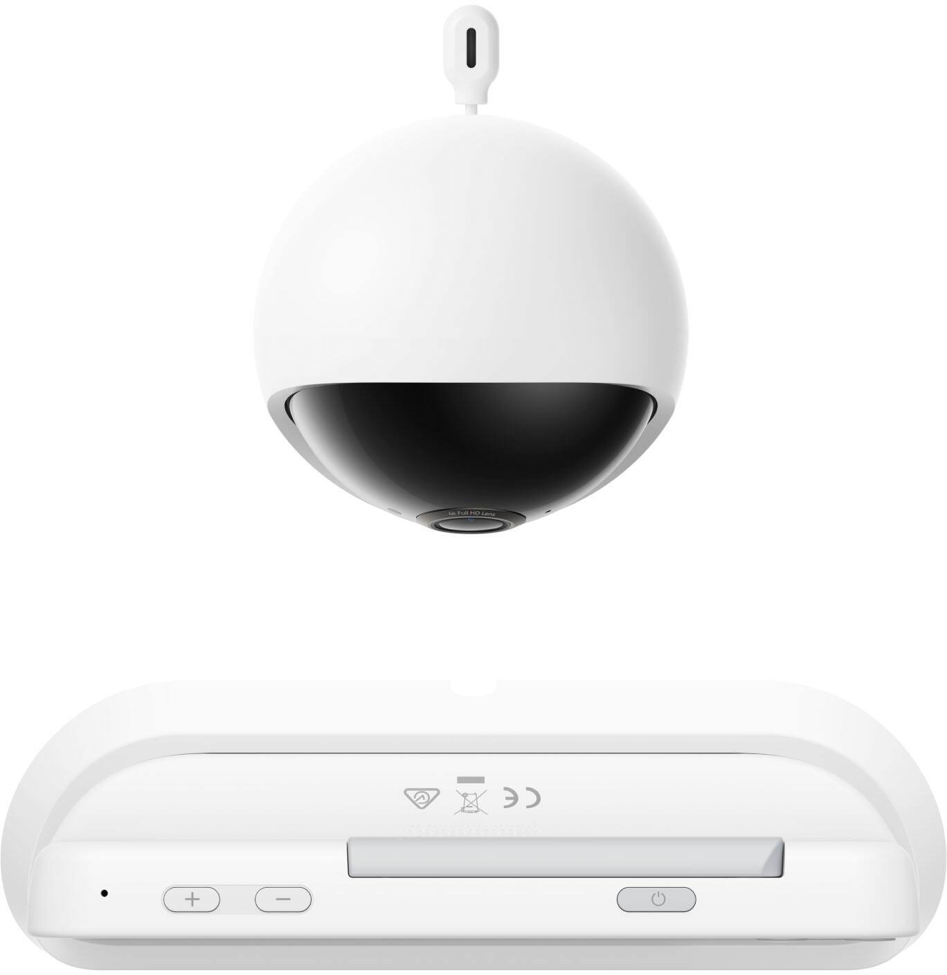Alt View 12. eufy - E21 Baby Monitor with 4K Camera and Charging Base - White.