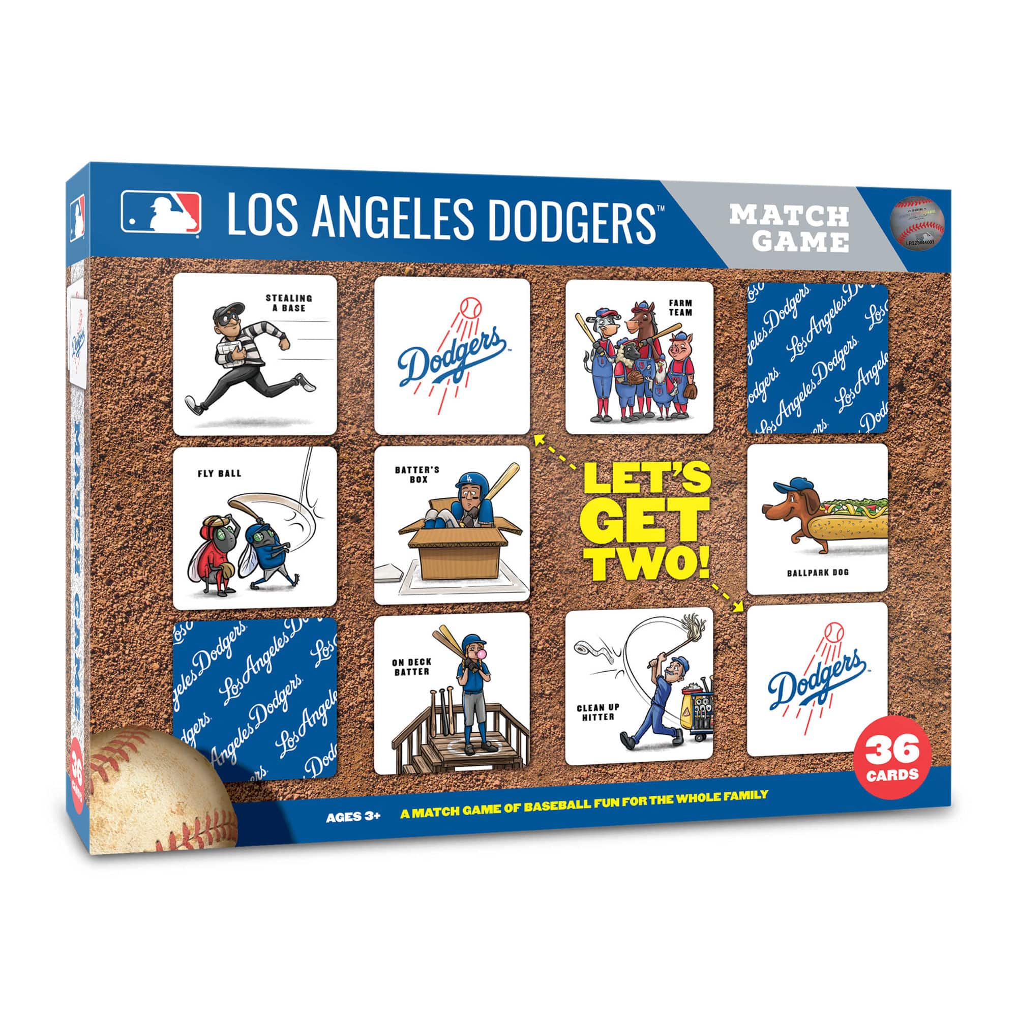 YouTheFan - Los Angeles Dodgers Licensed Memory Match Game - Multicolor
