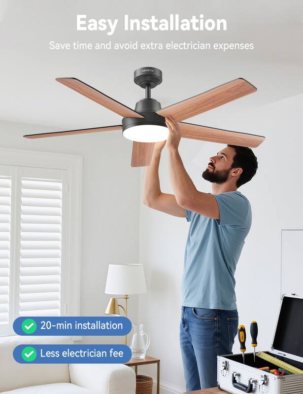 Easy Installation  
Save time and avoid extra electrician expenses  

- 20-min installation  
- Less electrician fee