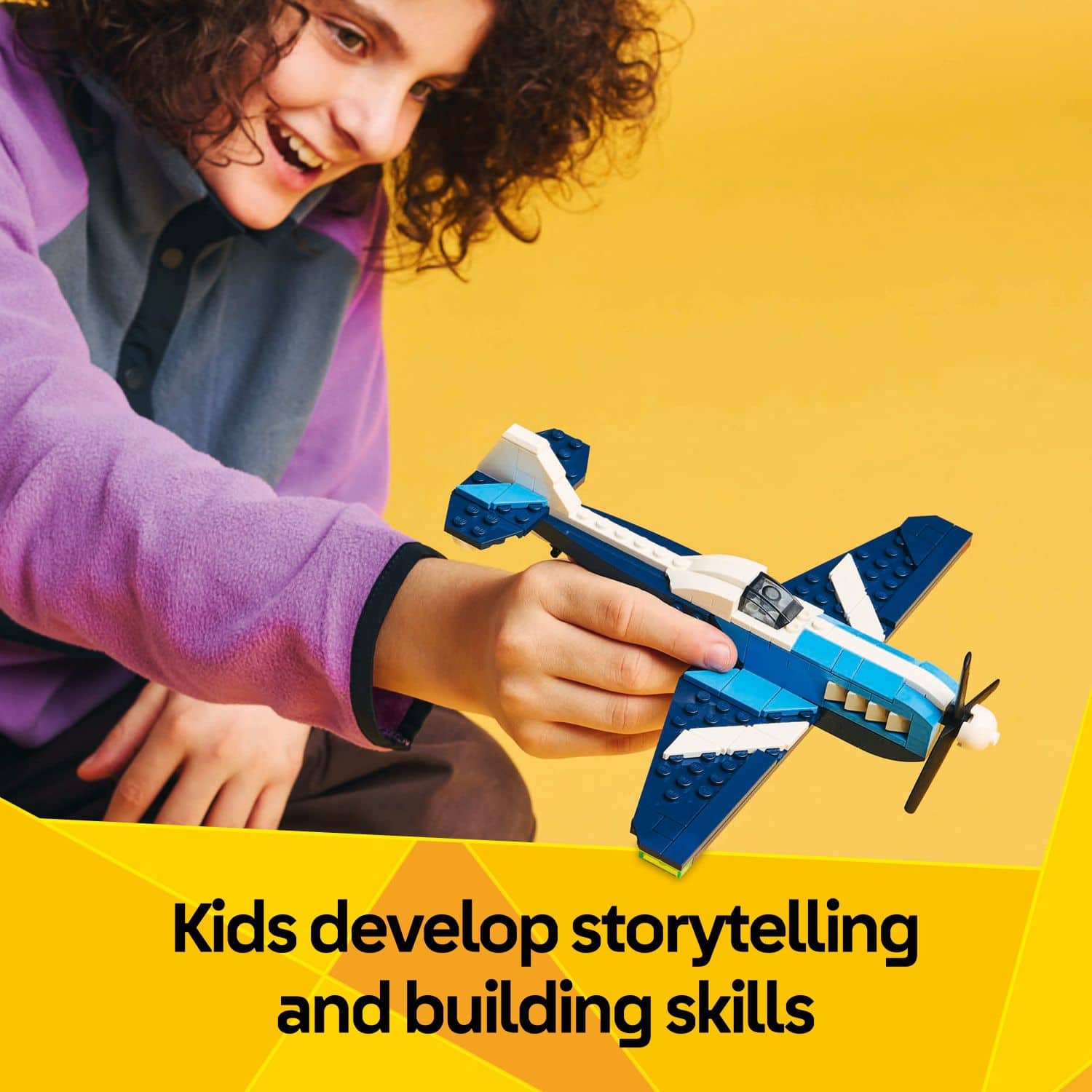 Kids develop storytelling and building skills.