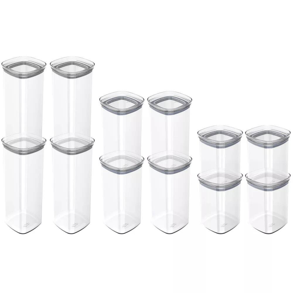 Alt View 9. OU - OU Airtight Food Storage Container 24pc (set of 12) Leak Proof Plastic Storage Container - Clear.