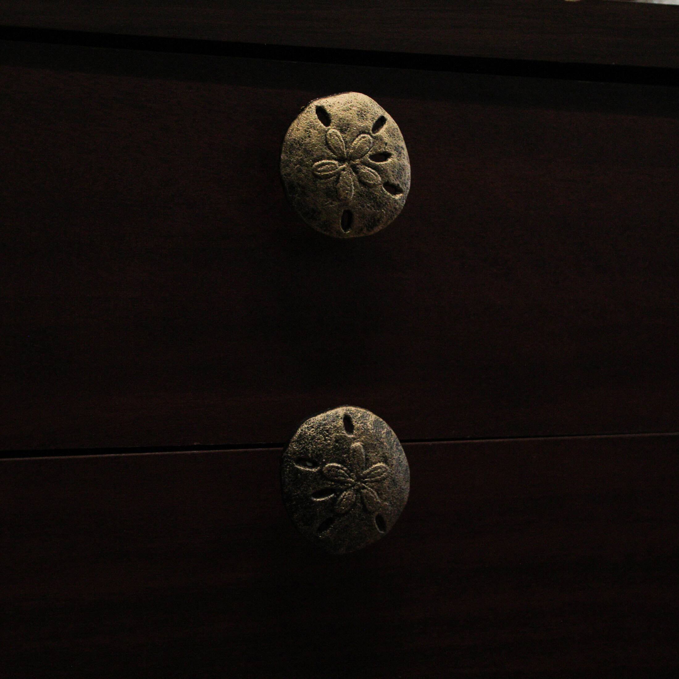 Alt View 4. Zeckos - Gold Sand Dollar Drawer Pulls - 6-Piece Coastal Cabinet Knobs - Gold.