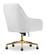 Alt View 19. Serta - Chloe Soft Velvet Modern Home Office Chair - Off White - Polished Gold Base.