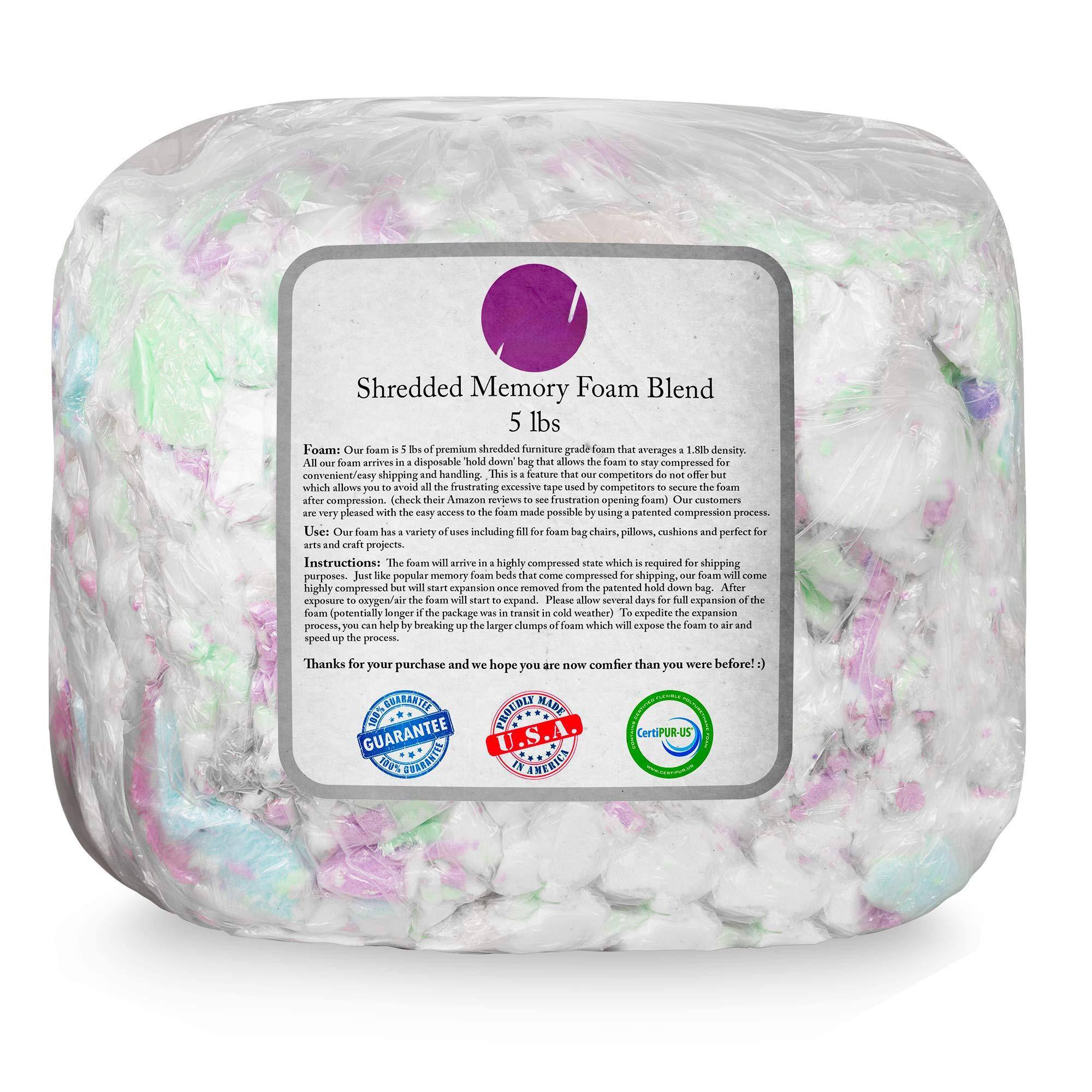 5lbs Shredded Memory Foam Fill