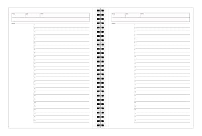 Alt View 1. Cambridge - Professional 1-Subject Professional Notebook, 7.25" x 9.5", Wide Ruled, 80 Sheets - Gray/Silver.