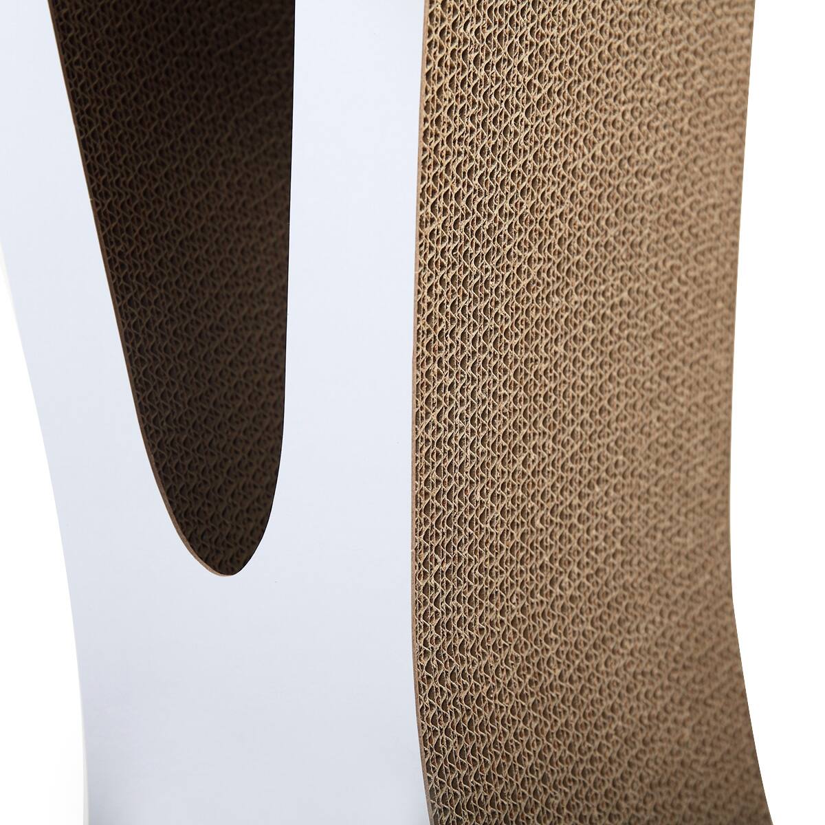 Back. Siljoy - Corrugated Cardboard Cat Scratcher Lounge, Dual‑Use Scratching Pad & Resting Bed for Indoor Cats.