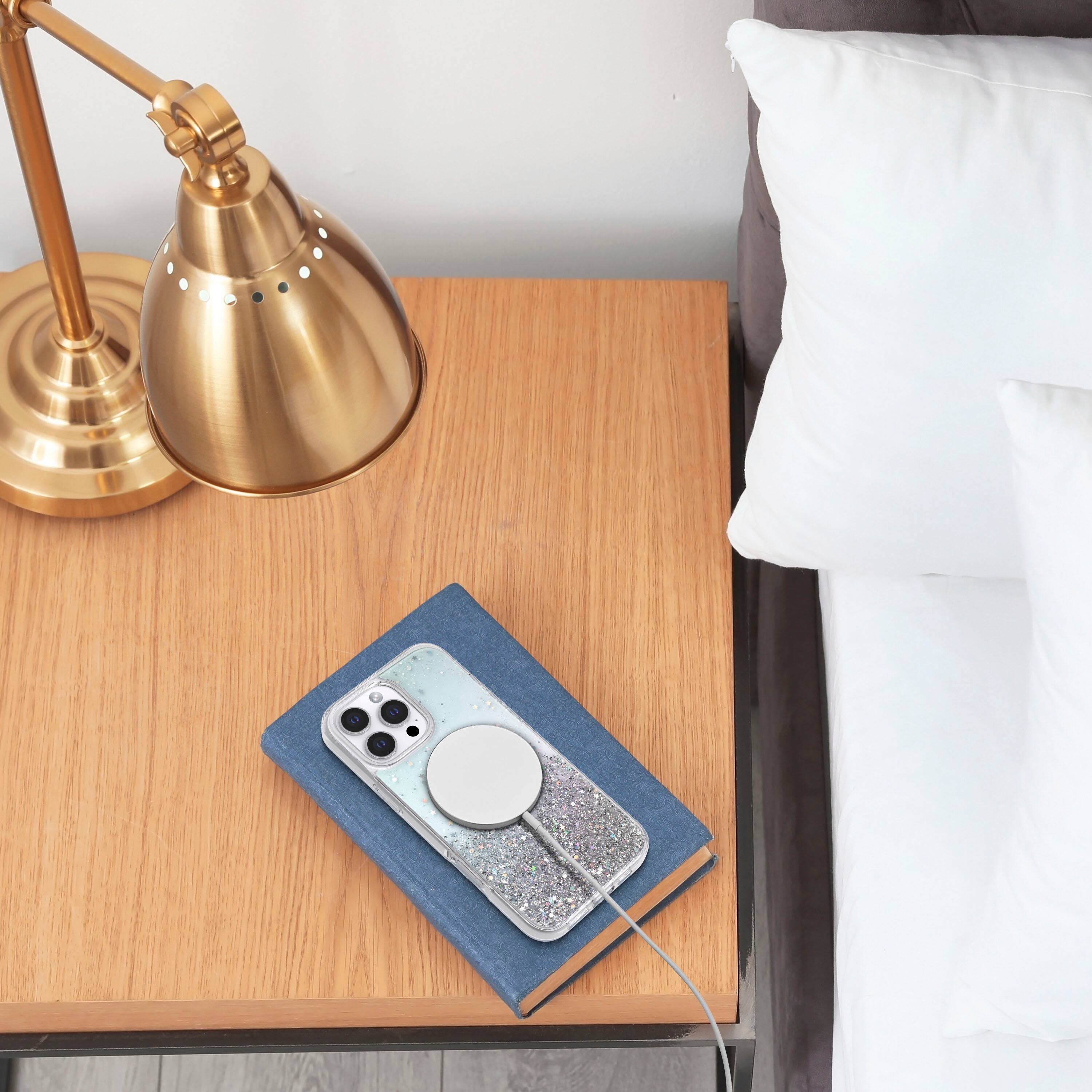 Alt View 13. Insignia™ - Hard-Shell Case with MagSafe for iPhone 16 Pro Max - Glitter.