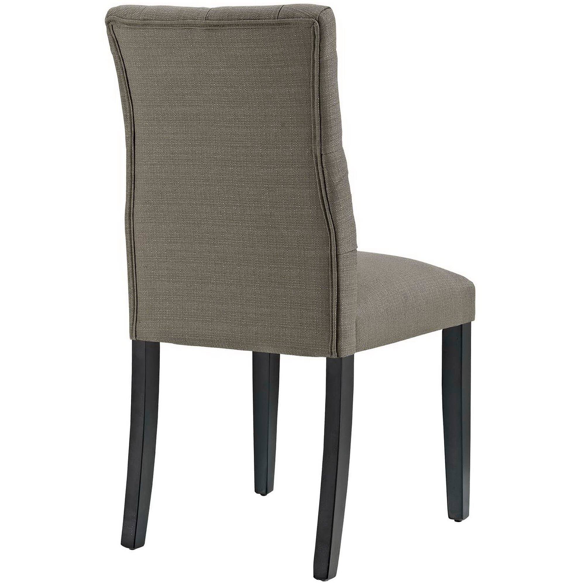 Back. Modway - Duchess Button Tufted Fabric Dining Chair by Modway - Granite.