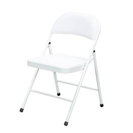 Yardgrace - Folding Chairs 8 Pack, Indoor Outdoor Portable Stackable Commercial Metal Chairs, Seating for Wedding, Party, Camping - White