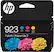 hp 923 Cyan Magenta Yellow Jaune 3-pack / Paquet de 3