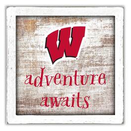 Fan Creations - Wisconsin Badgers 14'' x 13'' Adventure Awaits Money Box - Multicolor