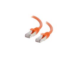 C2G / Cables to Go 00876 Cat6 Snagless Shielded (STP) Network Patch Cable, Orange (1 Foot/0.30 Meters)