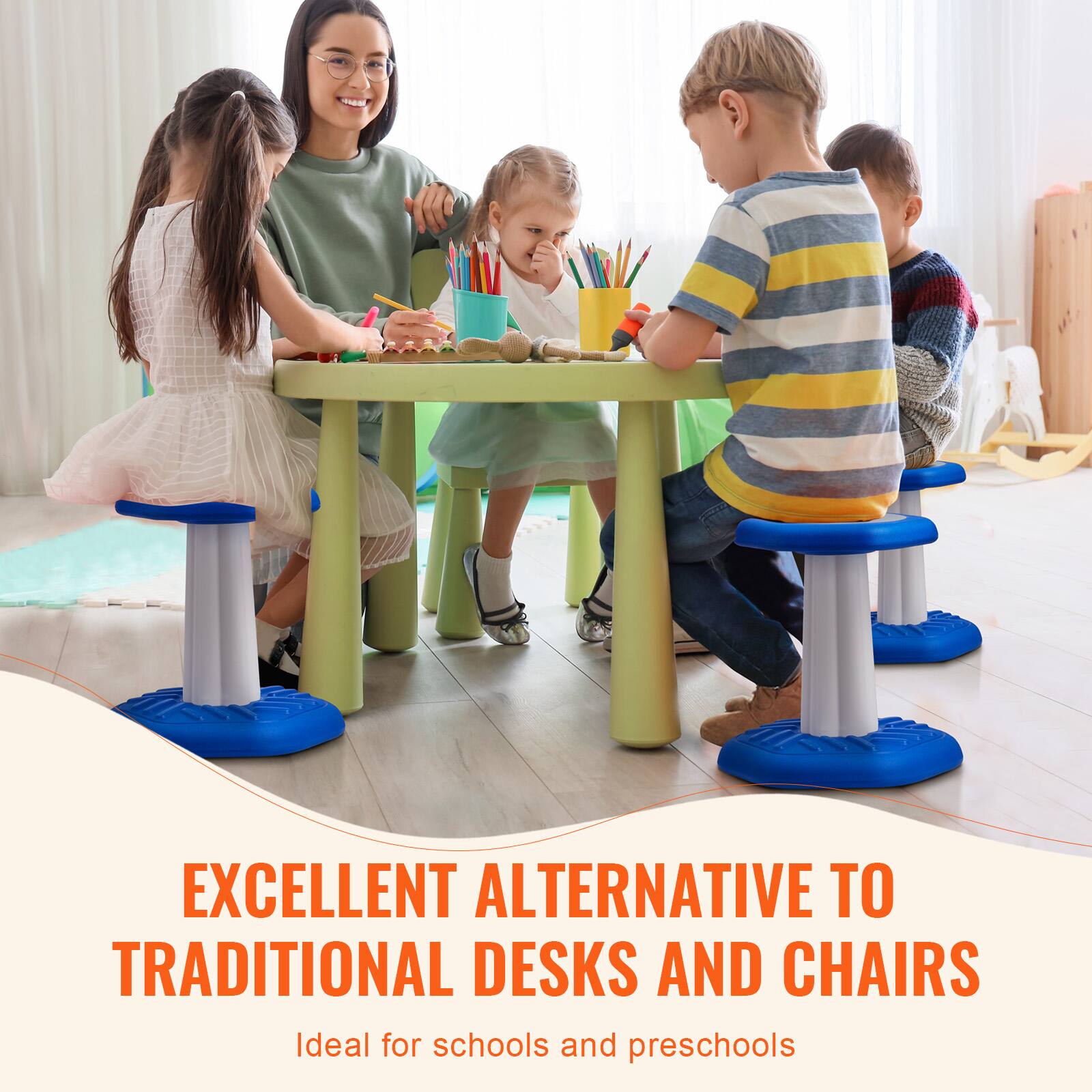 EXCELLENT ALTERNATIVE TO TRADITIONAL DESKS AND CHAIRS  
Ideal for schools and preschools