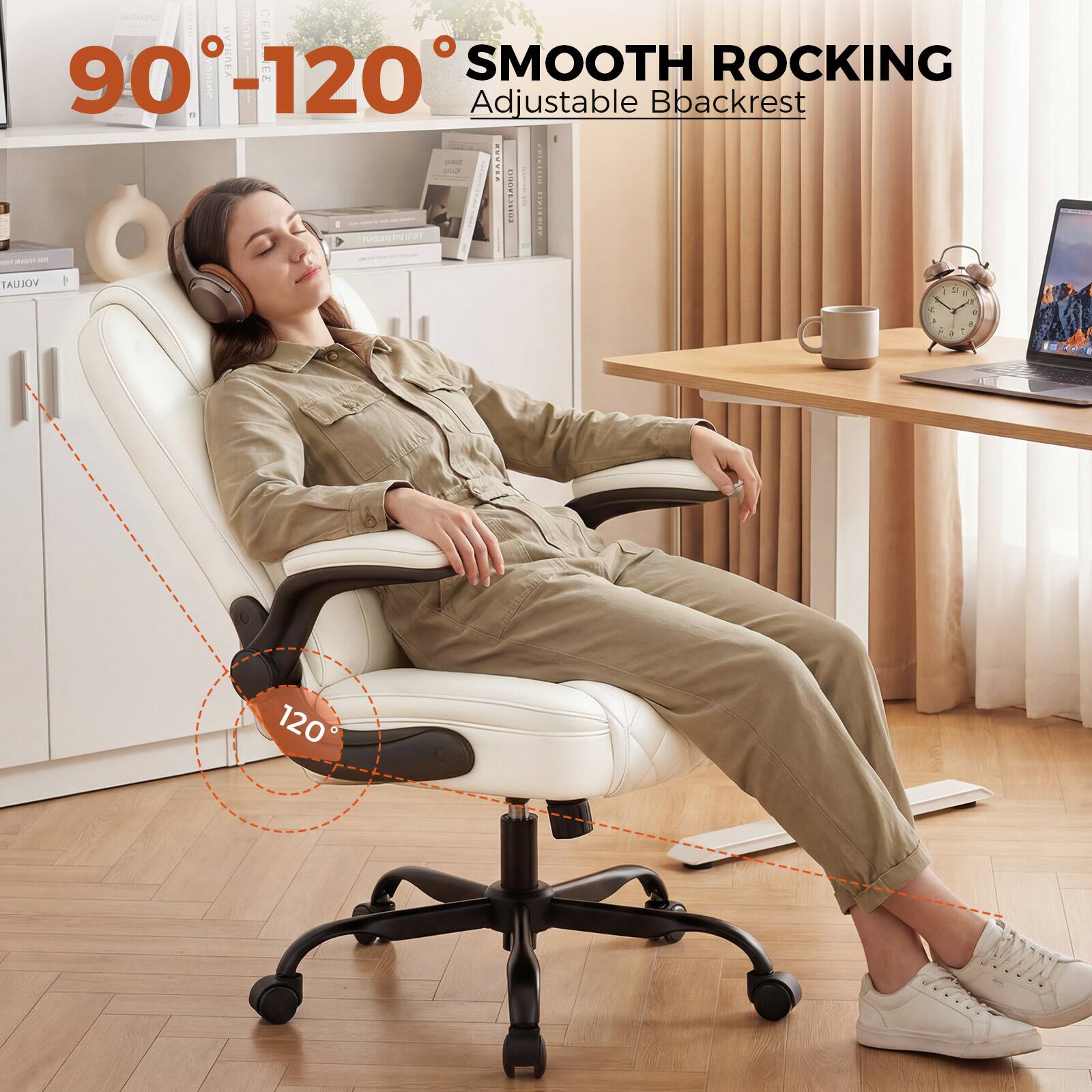 90°-120° SMOOTH ROCKING Adjustable Bbackrest