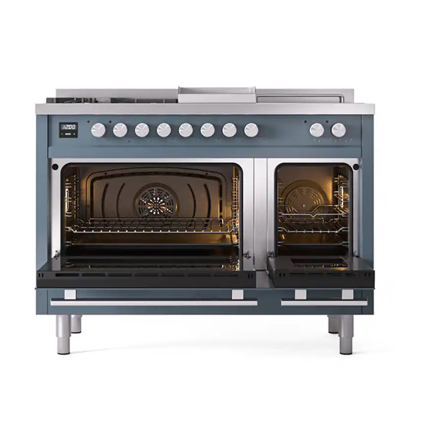 2 Range Dimensions ILVE Professional Plus II Series 48 in. Dual Fuel Range with 5 Sealed ...