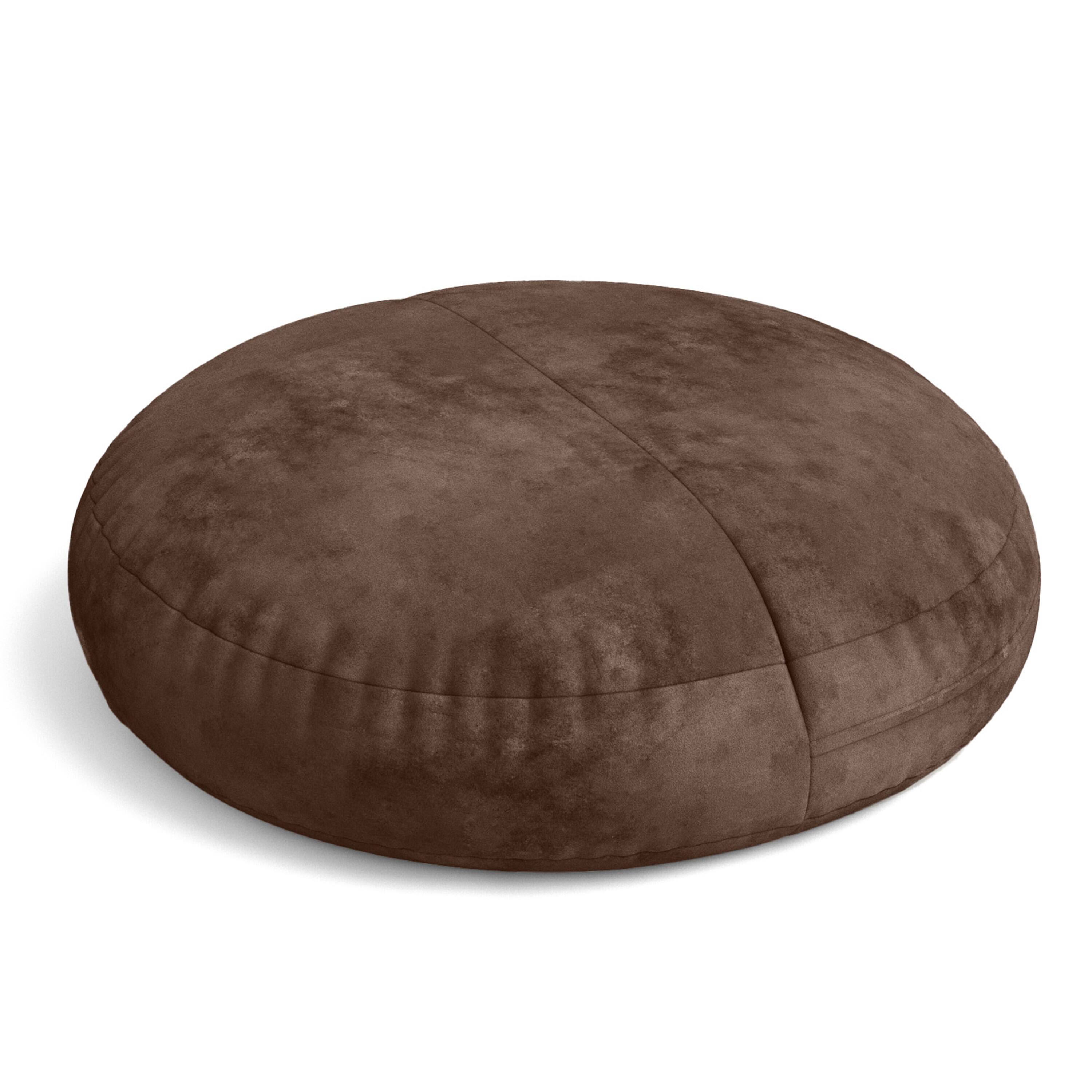 Angle. Jaxx - Jaxx Cocoon 4 Foot Bean Bag Chair and Crash Pad, Chocolate - Chocolate.