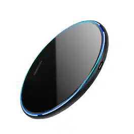 Cluzine - 15W Ultra-Thin Round Metal Wireless Fast Charger with Mirror Surface