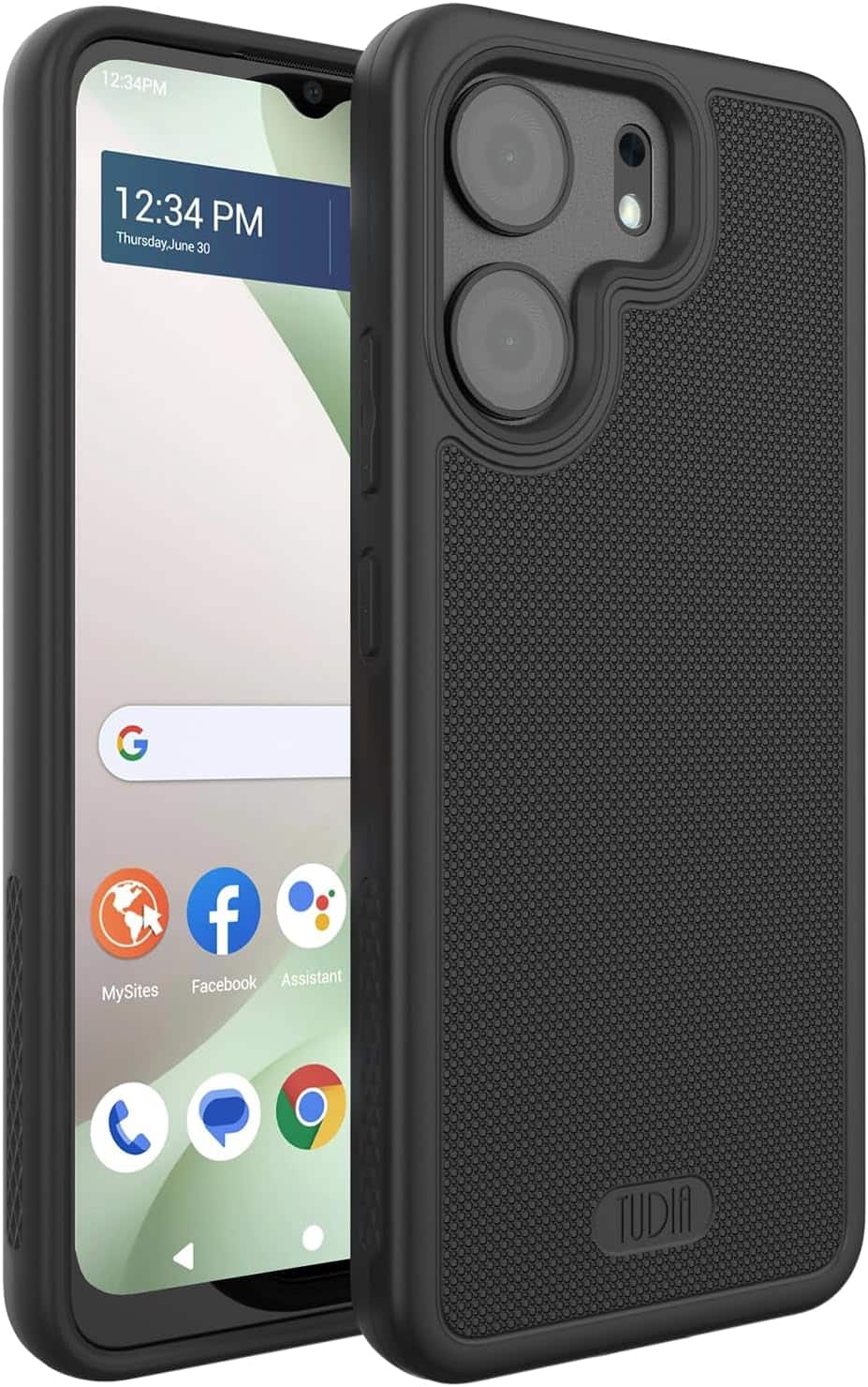 TUDIA - MergeGrip for BLU View 5 Phone Case B160V Military Grade Drop Tested Cover - Matte Black