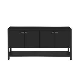 Boyel Living - Versatile Entryway Console Table with Ample Storage for Study,Entrance and Living Room - Black