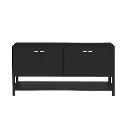 Front. Boyel Living - Versatile Entryway Console Table with Ample Storage for Study,Entrance and Living Room - Black.