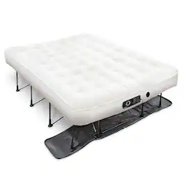 Ivation - EZ-Bed Air Mattress, Queen Air Mattress with Built In Pump & Deflate Defender - White