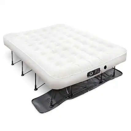 Front. Ivation - EZ-Bed Air Mattress, Queen Air Mattress with Built In Pump & Deflate Defender - White.