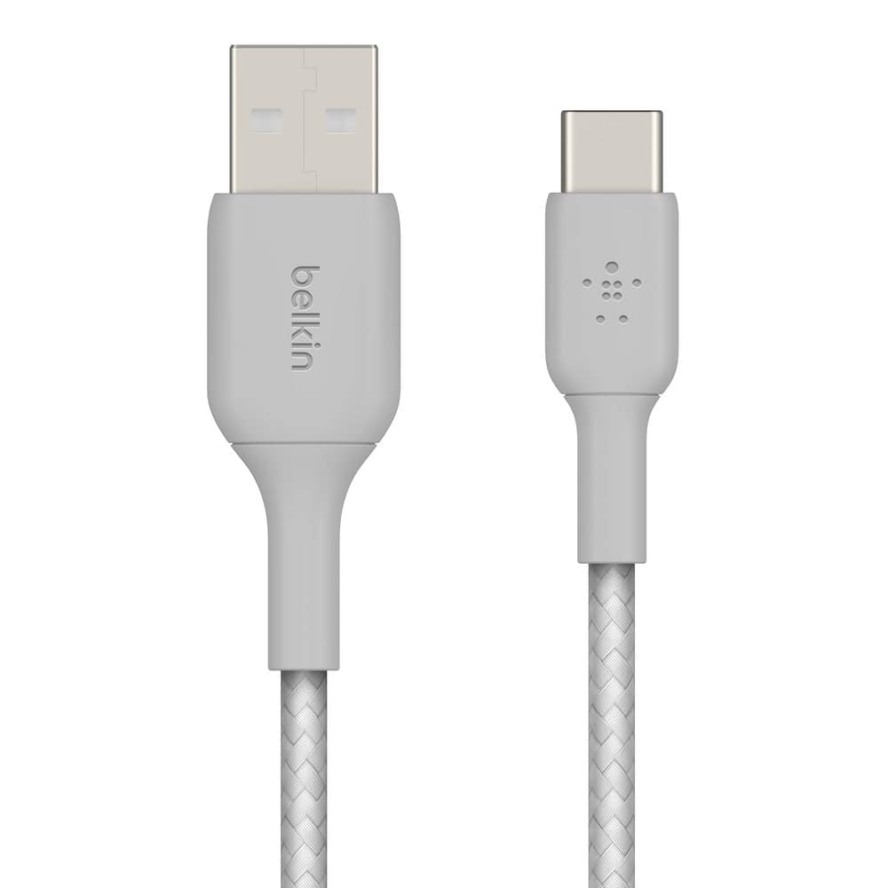 Belkin - Mixit 10-Foot Braided USB-C to USB-A Cable - Silver Grey