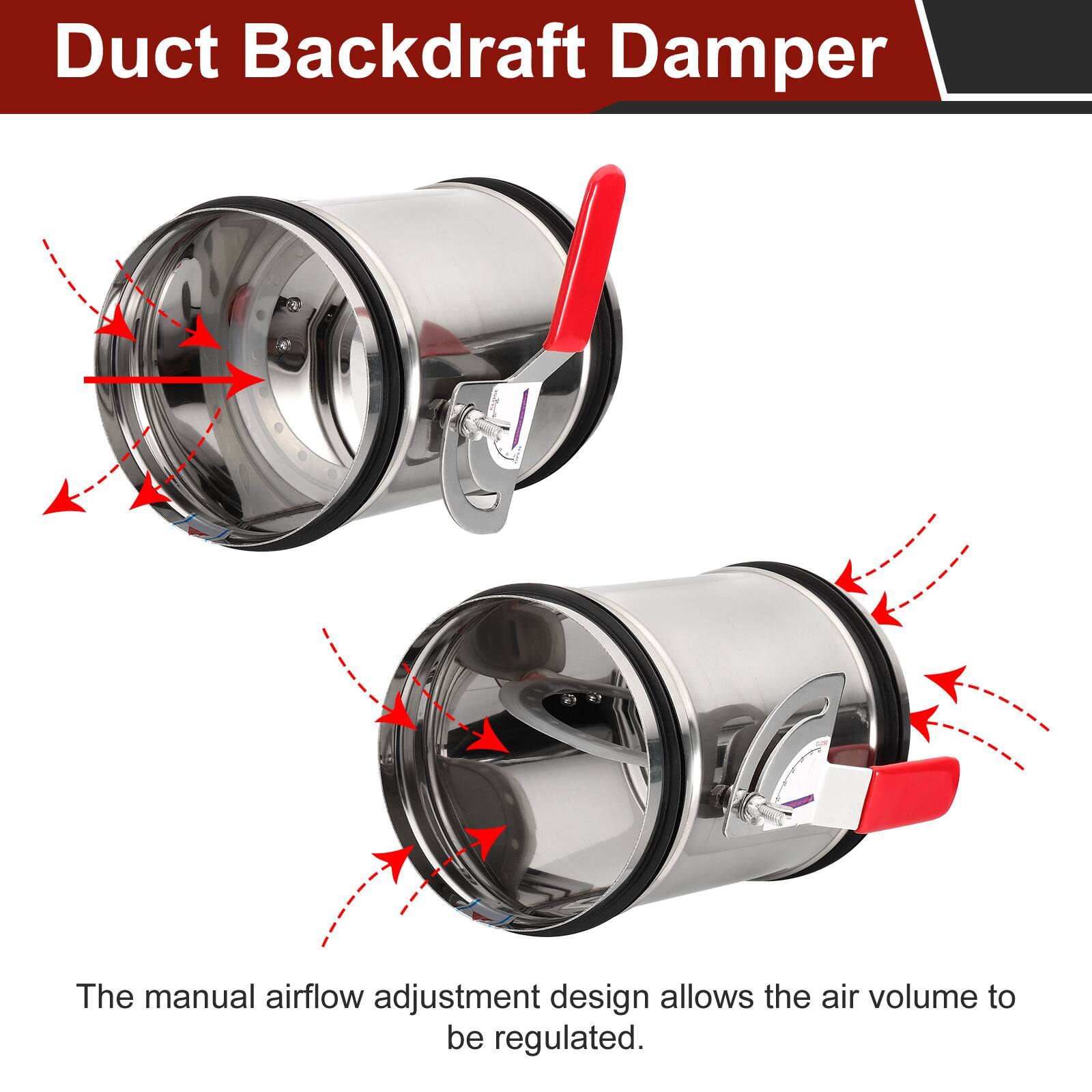 Duct Backdraft Damper

The manual airflow adjustment design allows the air volume to be regulated.