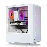 Thermaltake - LCGS Quartz i460 R4 Gaming Desktop Intel Core i5-13400F, 16GB DDR4 RAM, NVIDIA GeForce RTX 4060, 1TB NVMe M.2 - White - Front_Zoom