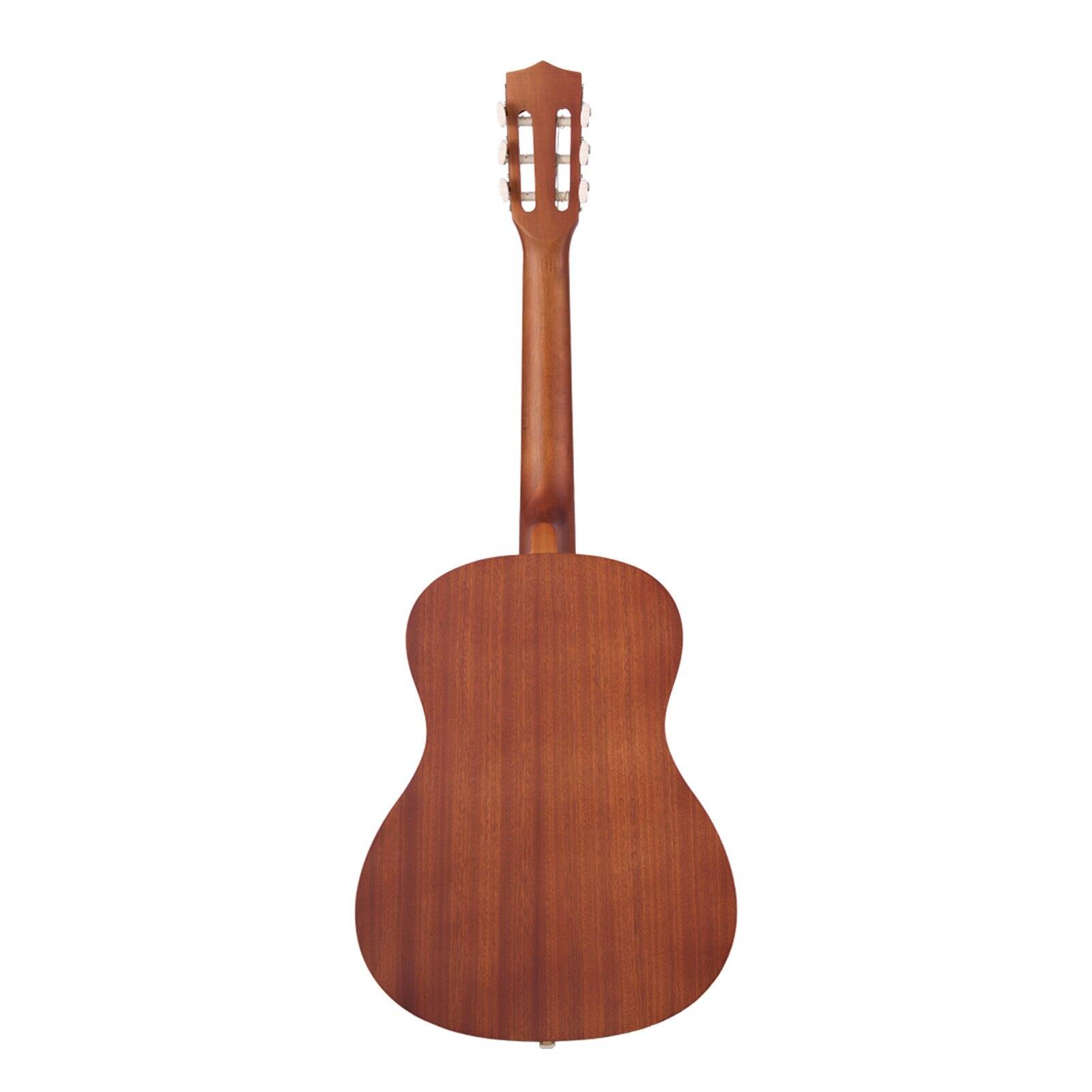 Alt View 10. Glintex - 36" Classical Guitar, Wood Construction, Nylon Strings, Starter Kit w/ Gig Bag, Strap, Tuner, Capo, Picks for Beginners - Natural.
