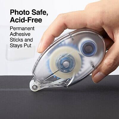 Photo Safe, Acid-Free  
Permanent Adhesive Sticks and Stays Put