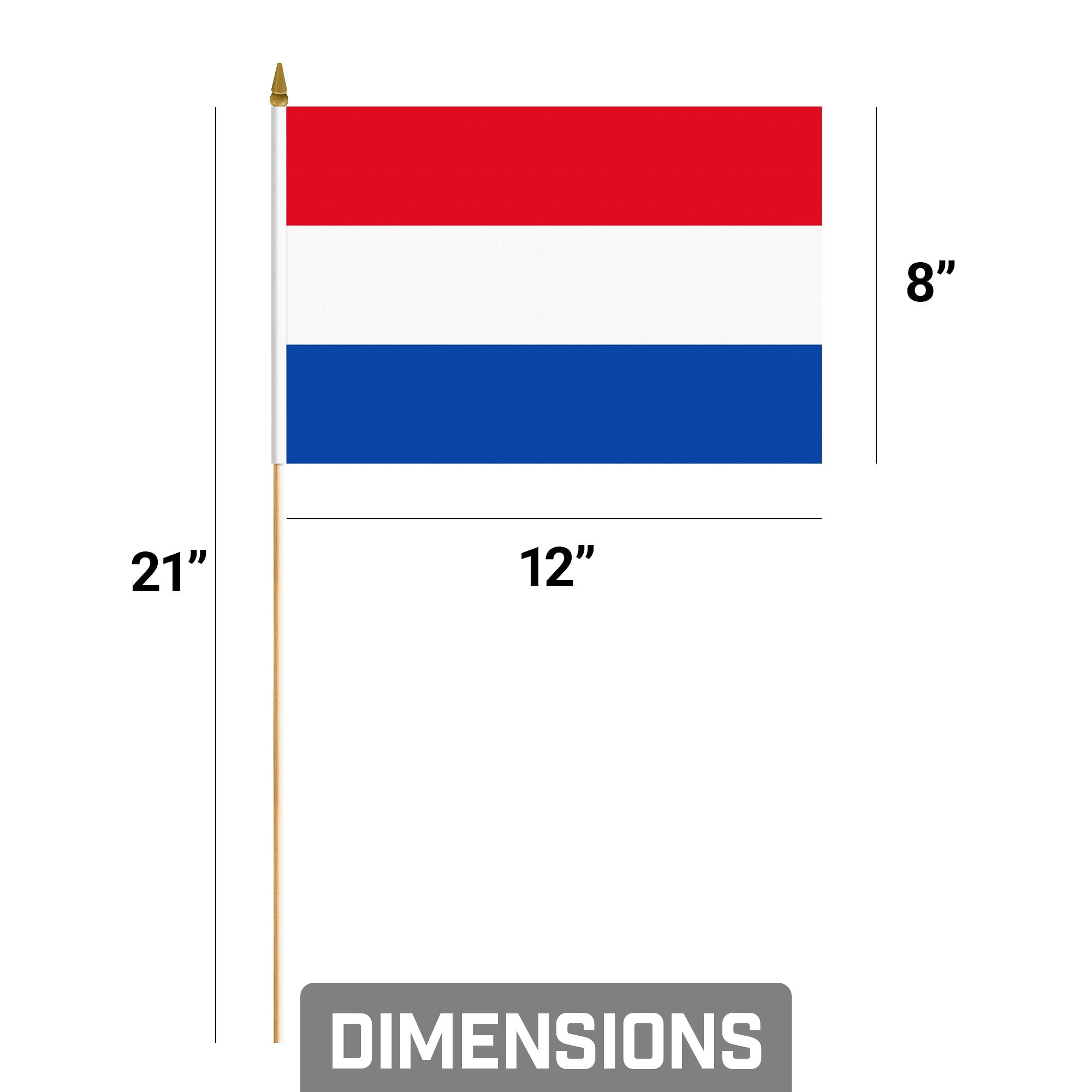 8" x 21" x 12" DIMENSIONS