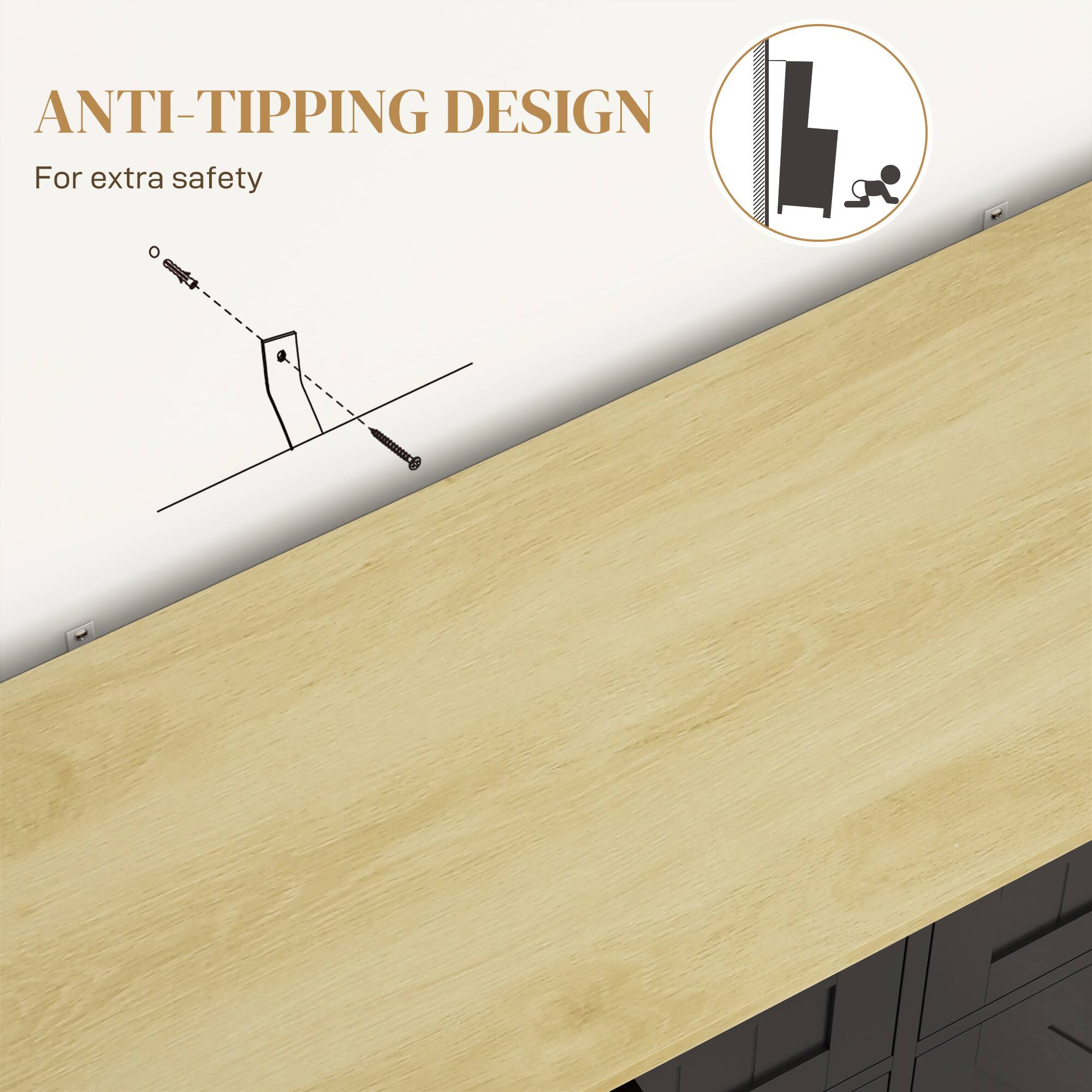 ANTI-TIPPING DESIGN  
For extra safety