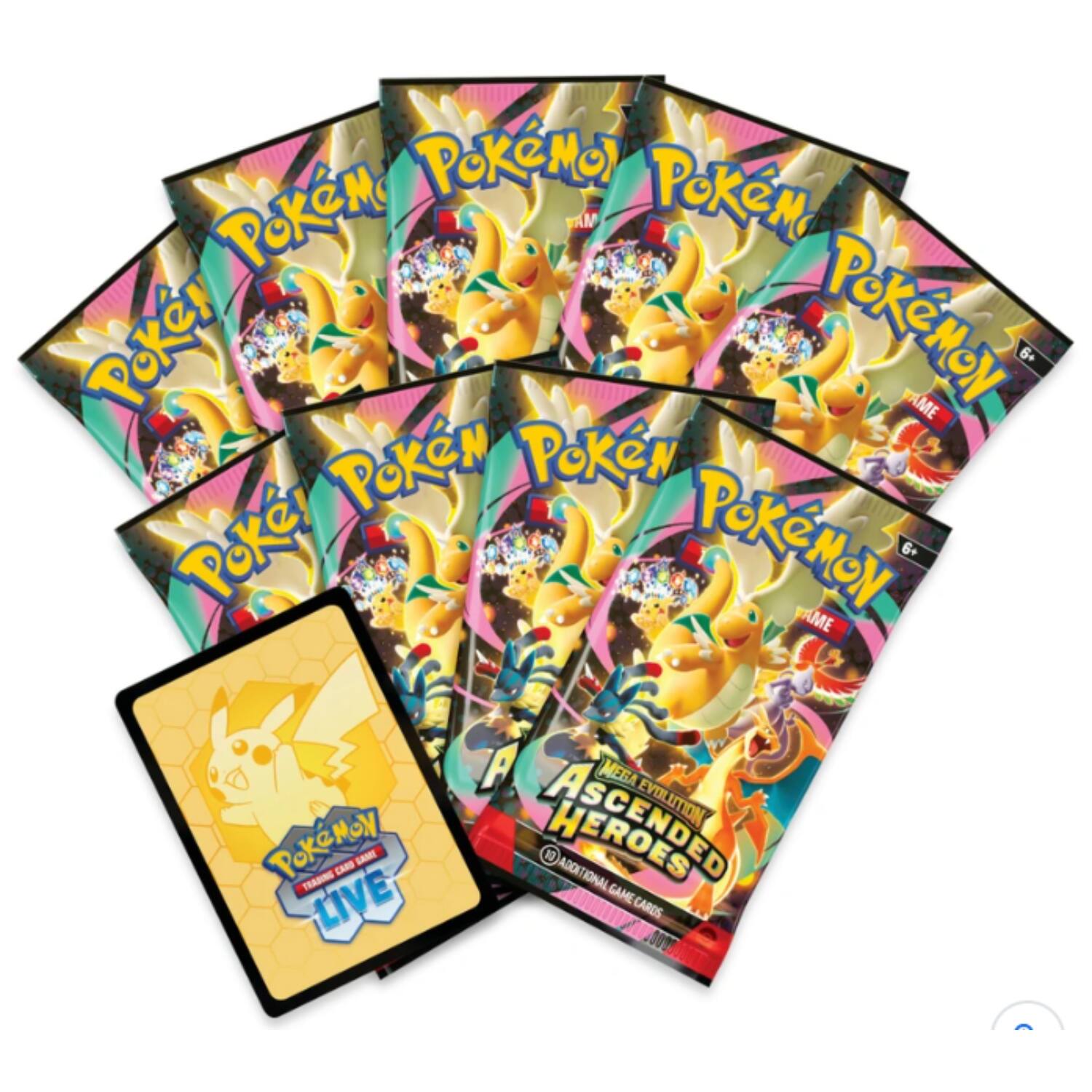 Pokémon VAME 6+  
Pokémon TRADING CARDS  
Pokémon ASCENDED EVOLUTION HEROES  
Pokémon LIVE  
ADULTIONAL GAME CARDS
