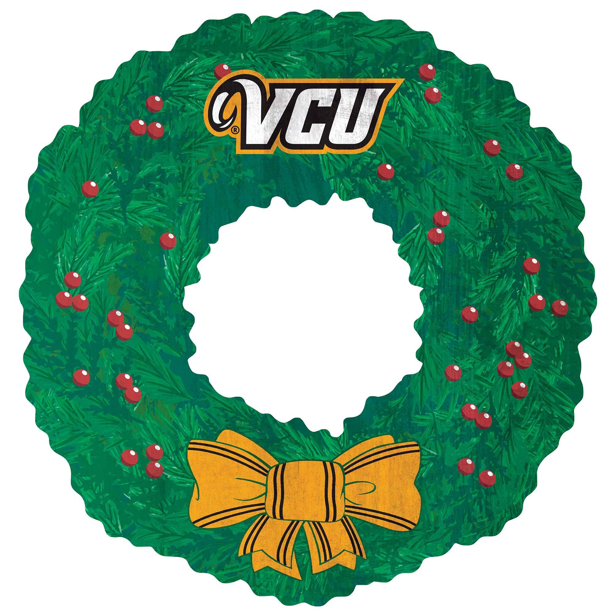 Fan Creations - VCU Rams 16'' Team Wreath Sign - Green