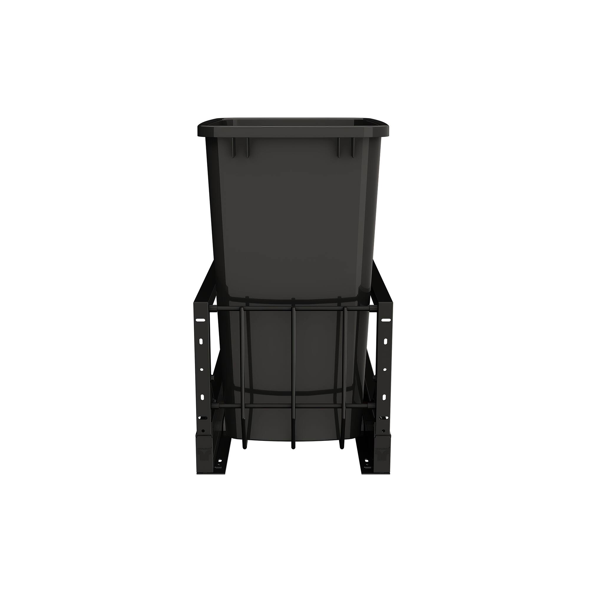 Alt View 7. Rev-A-Shelf - Rev-A-Shelf Single Pullout 35 qt. Kitchen Trash Can, Soft-Close, 5349-15DM18-118 - Black.