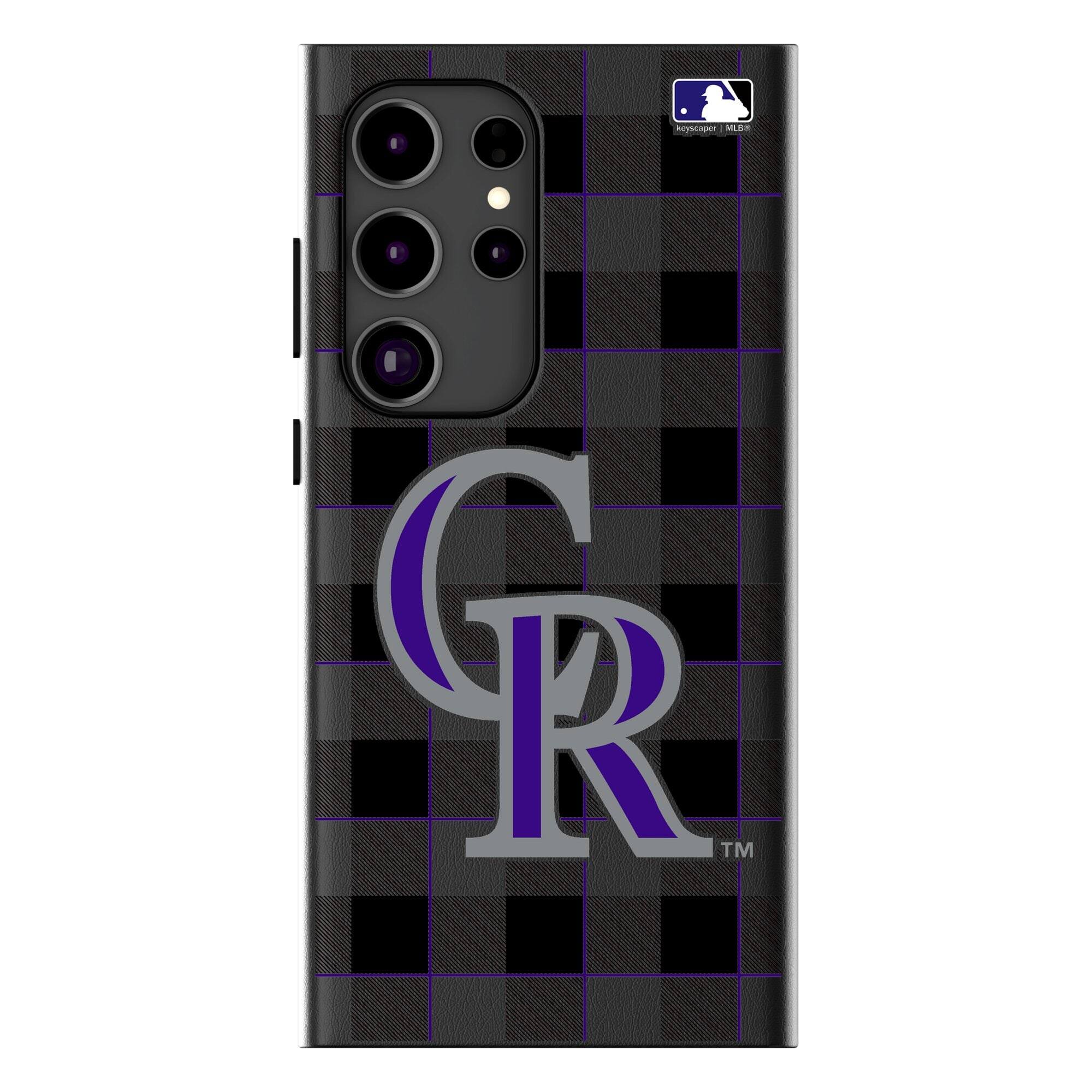Keyscaper - MLB - Colorado Rockies Plaid Galaxy Magnetic Bump Case - S25 - Black price history on PriceWatchPro