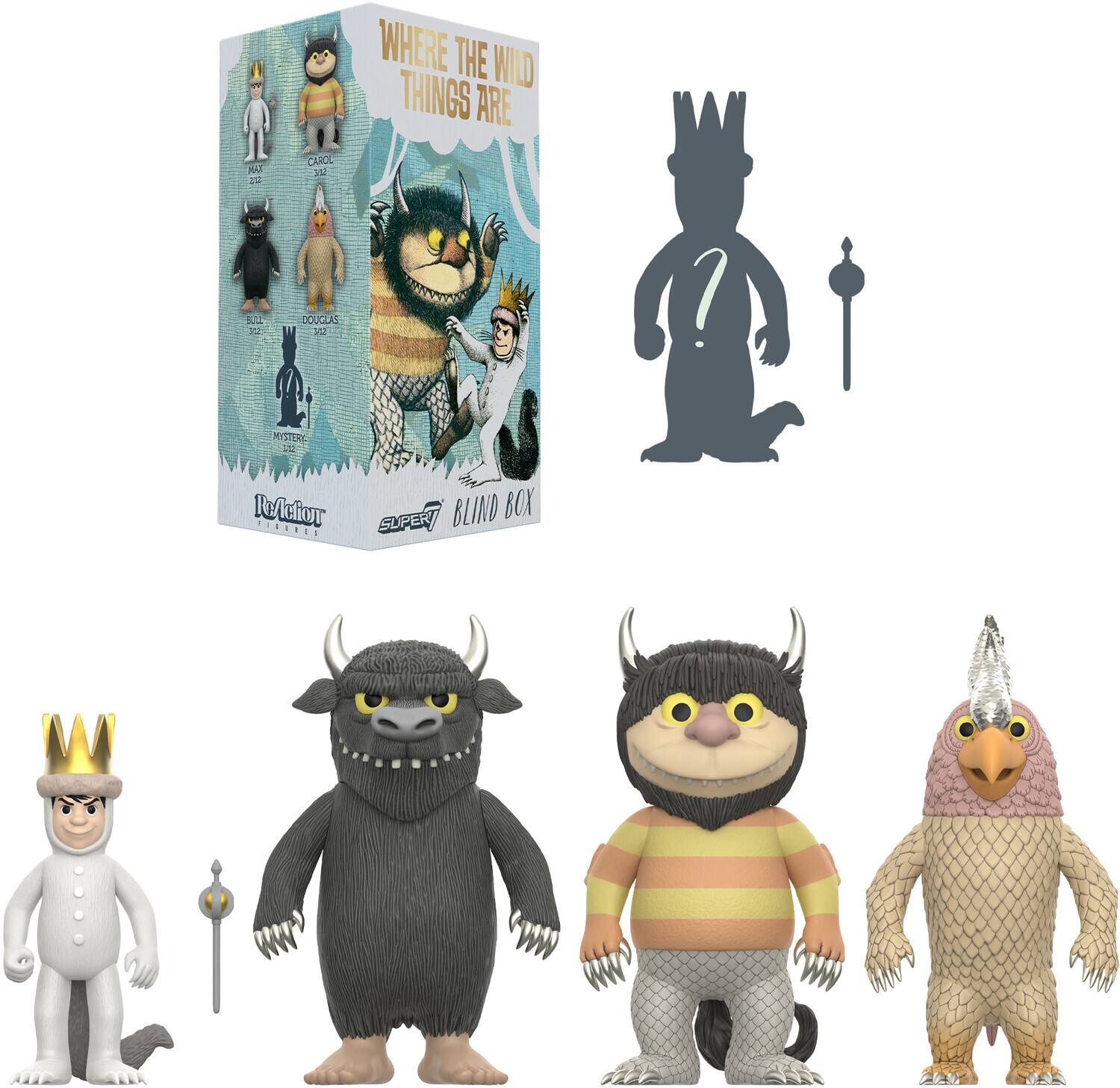 Super7 - Where the Wild Things Are - Reaction Blind Box Wv1 - 12pc Flat - COLLECTIBLES