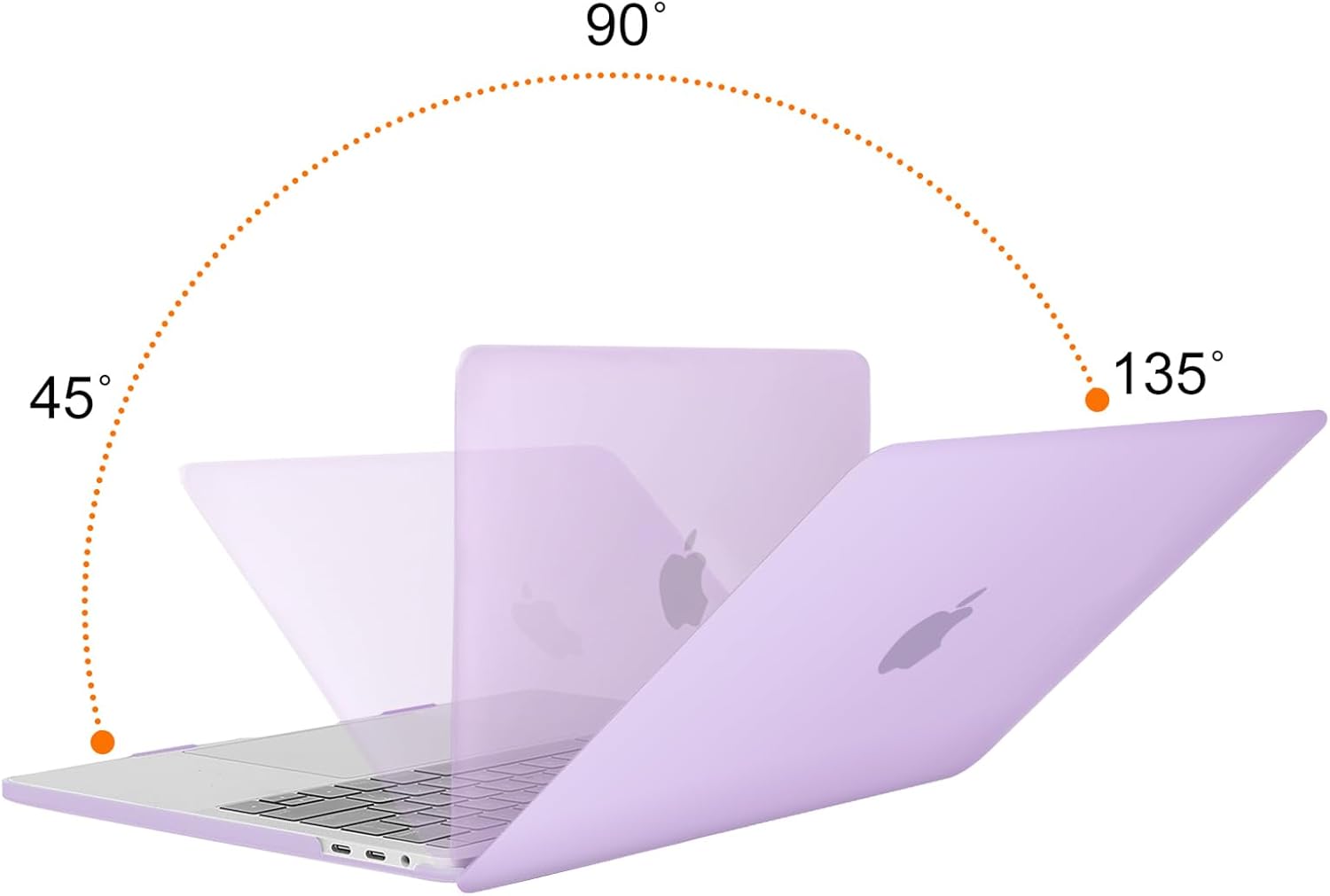 Back. mosiso - Hard Shell Case for 13-inch MacBook Pro 2016-2026 A2338 A2289 A2251 A2159 A1989 A1706 A1708 - Purple.