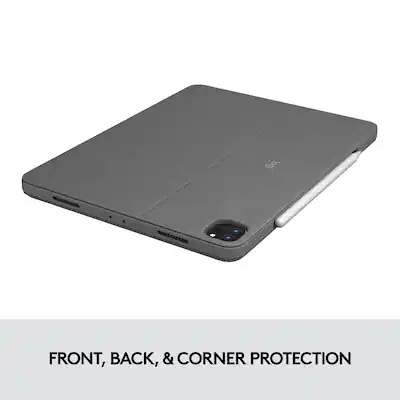 Funda Con Teclado Bluetooth Para IPad Pro 12.9'' - Teclado Español Ñ Desmontable, Compatible 2018-2022, Color Rosa Claro