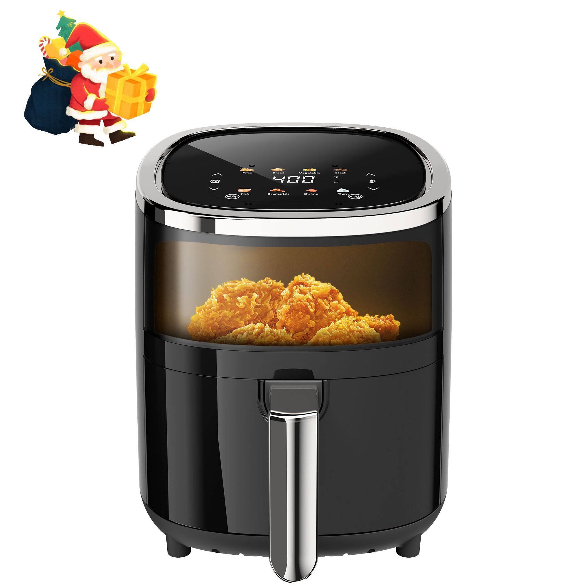 WHALL - 4QT Air Fryer, Touchscreen Air Fryers with View Window, 12 Presets, Air Fry, Bake, Broil, Dehydrate, Roast, Reheat - Black price history on PriceWatchPro
