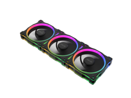 ASUS - Prime MR120 ARGB Fan Triple Pack, 28mm Frame, PWM, 20 ARGB LEDs, Aura Sync - Black