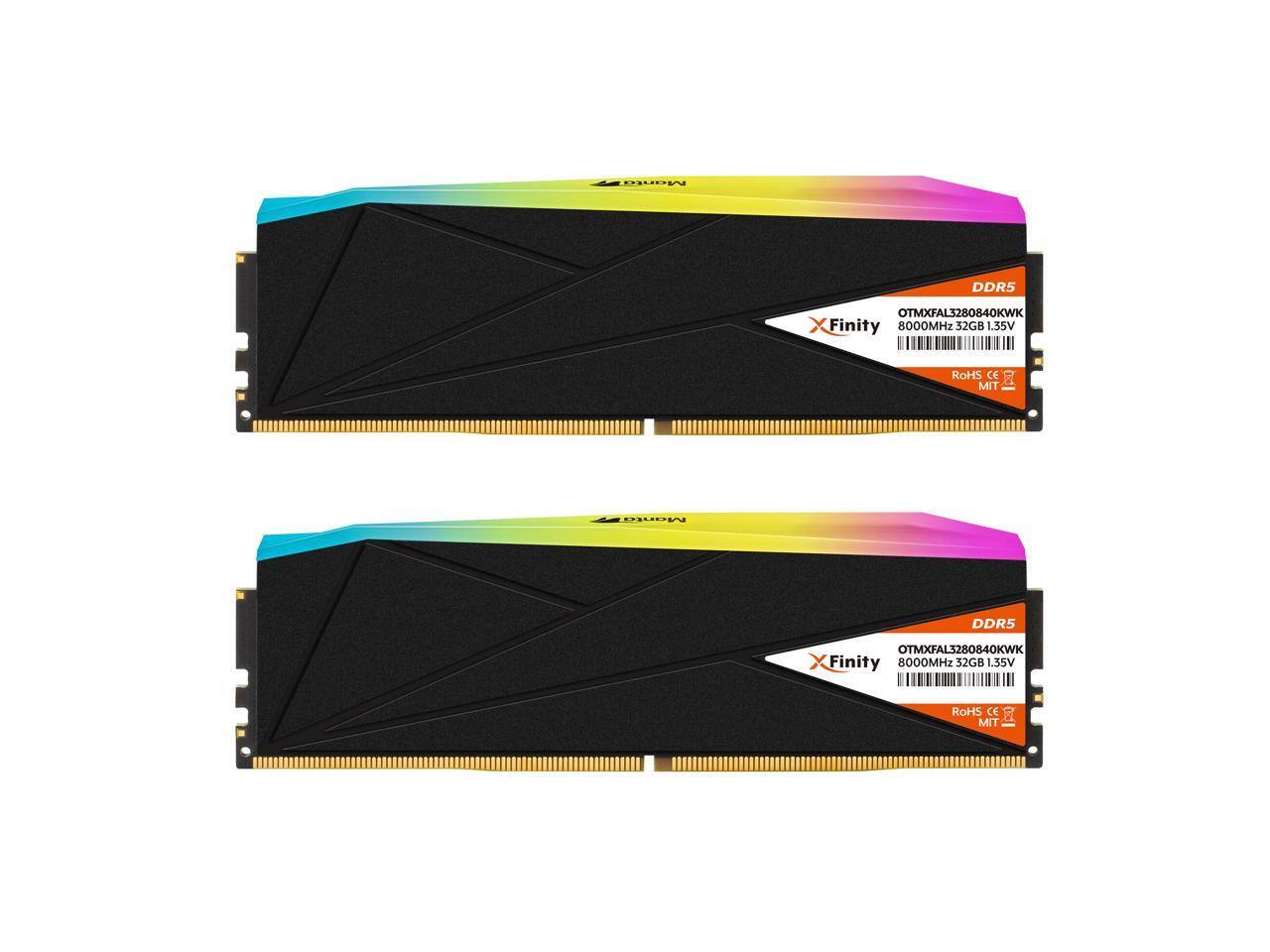 V color OLED XFinity+ DDR5 64GB 8000MHz CL40 RGB Gaming Memory