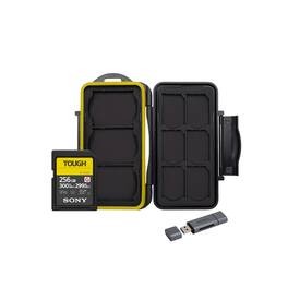 Sony - 256GB UHS-II Tough G-Series SD Card with Dual-Slot Card Reader