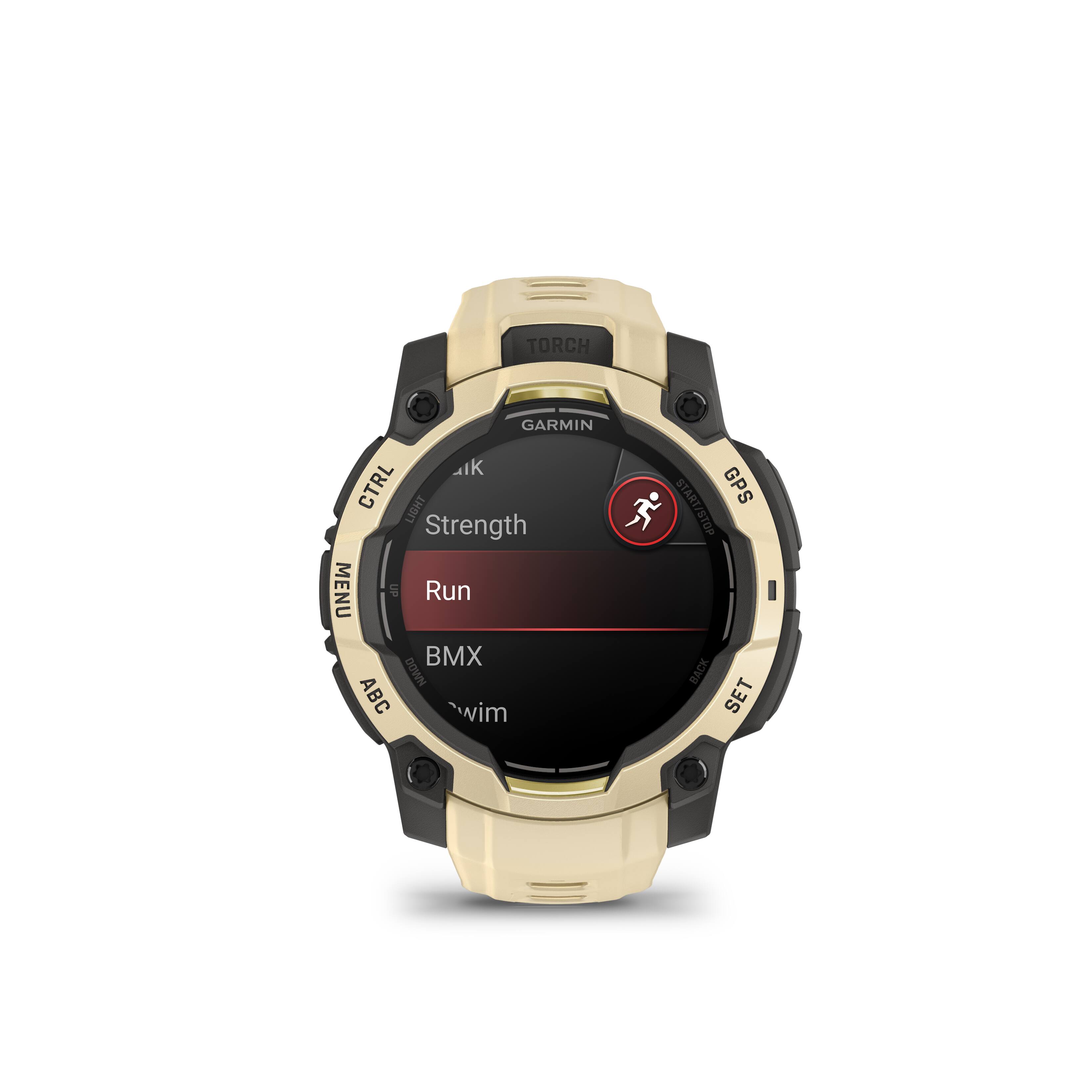 TORCH GARMIN CTRL GPS LIGHT Strength START/STOP MENU Run BMX DOWN BACK ABC wim SET