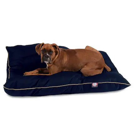 Front. Majestic Pets - Majestic Pet Rectangle Large Dog Bed Washable 46 x 35 Solid Blue - Solid Blue.