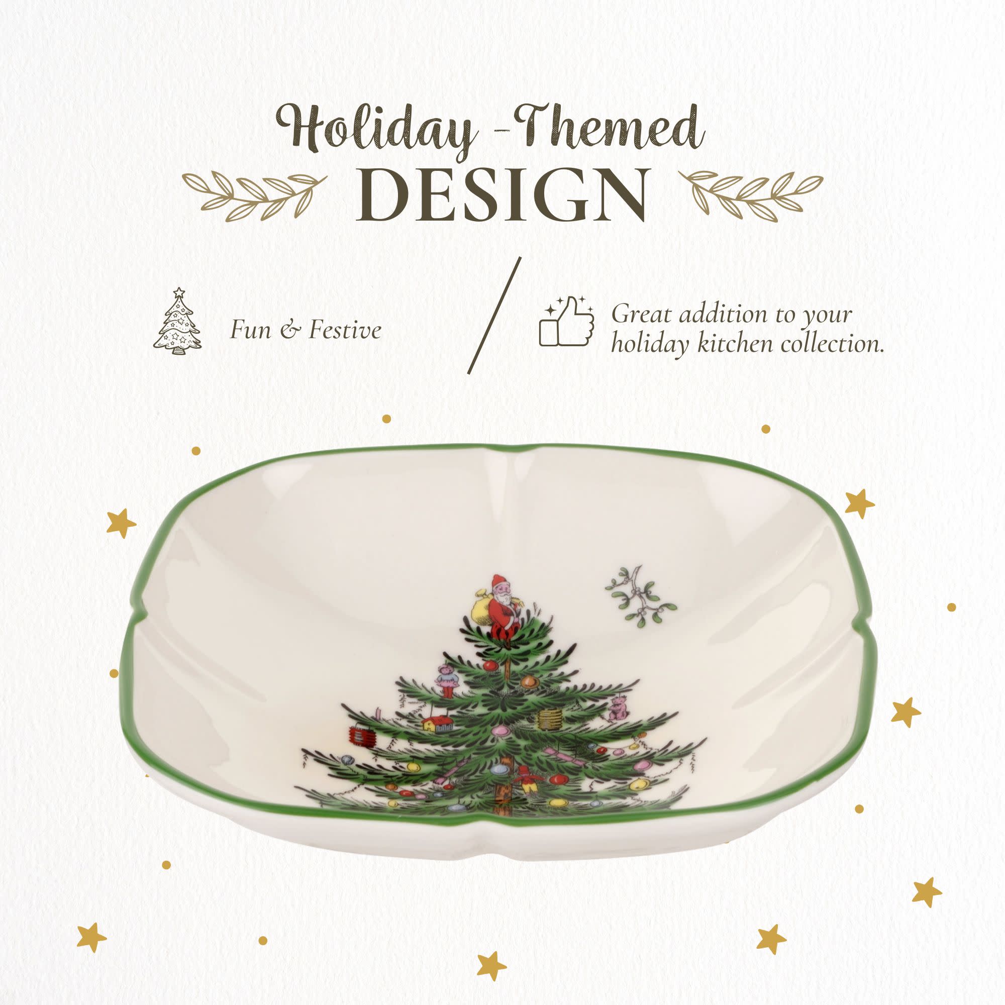 Holiday-Themed DESIGN  
Fun & Festive  
Great addition to your holiday kitchen collection.